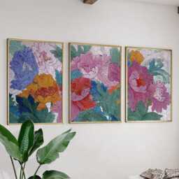 Botanical Illustration Print Set - Colorful Floral Wall Art - thumbnail 2