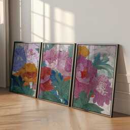 Botanical Illustration Print Set - Colorful Floral Wall Art - thumbnail 3