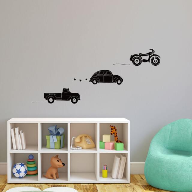 Doodled Toy Vehicles - Wall Decal Custom Vinyl Art Stickers - image 1