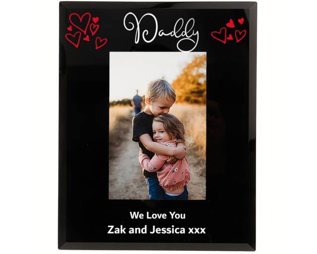 "Personalised Daddy Or Any Name Photo Frame Fathers Day Gift Mothers Birthday Christmas New Dad Gift 6x4"" Or 7x5" - image 1