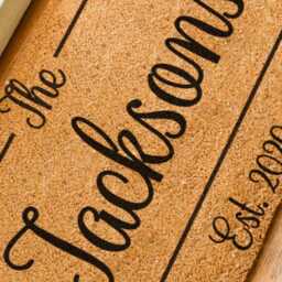 Family Doormat - Custom Personalized Engagement Gift -Door Mat New Home Last Name Rug - thumbnail 3