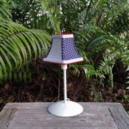 Blue Sconce Or Chandelier Lampshade, Small Bell Lamp Shade - thumbnail 2