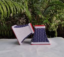 Blue Sconce Or Chandelier Lampshade, Small Bell Lamp Shade - thumbnail 1