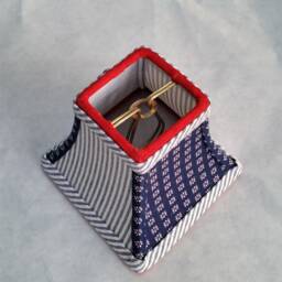 Blue Sconce Or Chandelier Lampshade, Small Bell Lamp Shade - thumbnail 3