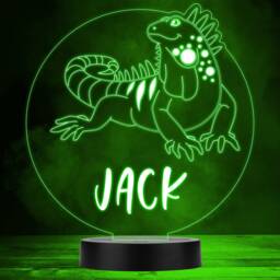 Cute Iguana Lizard Colour Changing Personalised Gift Led Lamp Night Light - Bedroom - thumbnail 1