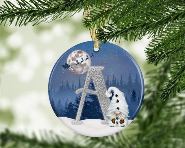 Gonk Gonks Christmas Personalised Blue Kids Gift Present Keepsake Novelty Bauble Tree Xmas Son Mum Girlfriend Dad Daughter Nephew - image 1