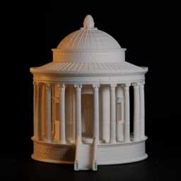 Temple Of Vesta Tivoli Scale Model - Roman Reconstruction, Resin Architectural Replica - thumbnail 3