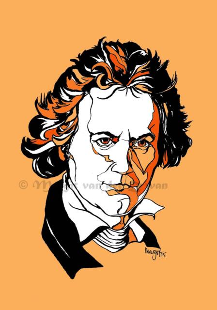 Richard Wagner Art Print Composer Portrait, Music Lover Gift - image 1
