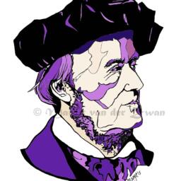 Richard Wagner Art Print Composer Portrait, Music Lover Gift - thumbnail 2