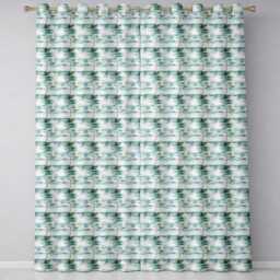 Vintage Sailing Boats Ocean Waves Seamless Pattern Readymade Eyelet Ring Top Thermal 100% Blackout Curtains - thumbnail 2