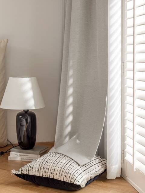 Finnian 100% Blackout Curtain, 9 Colors, Thermal Room Darkening Curtain For Bedroom Living Room, Faux Linen Texture 1Pc - image 1