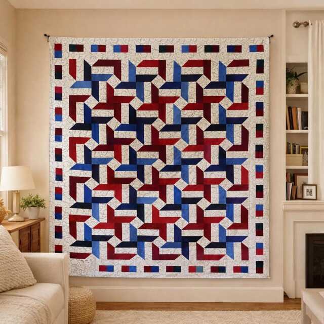 Rain Forest Quilt Pattern - Nature Inspired Patchwork Throw - Digital PDF Download - image 1