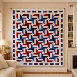 Rain Forest Quilt Pattern - Nature Inspired Patchwork Throw - Digital PDF Download - thumbnail 1