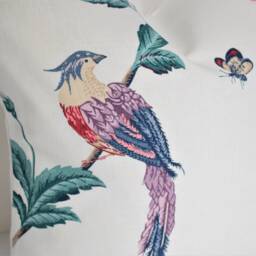 Laura Ashley Elveden Cranberry Cushion Summer Palace Bird Design - thumbnail 3