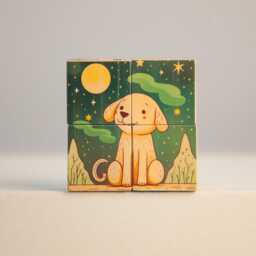 Animal Toddler Cubes, Gift From Aunt, Bunny Natural Wood Blocks, Educational Bear Horse Toy - thumbnail 4