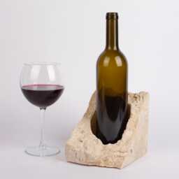 Handmade Travertine Wine Bottle Holder Unique Rack