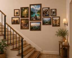 Walnut Photo Frame Poster Picture Frames Gallery Wall Set - 10 Piece Collage Art Display Home Decor Anniversary Gifts