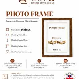 Walnut Photo Frame Poster Picture Frames Gallery Wall Set - 10 Piece Collage Art Display Home Decor Anniversary Gifts - thumbnail 2