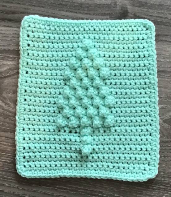 Tree Square Crochet Pattern - Baby Blanket Squares Washcloth Facecloth - image 1