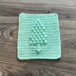 Tree Square Crochet Pattern - Baby Blanket Squares Washcloth Facecloth - thumbnail 2