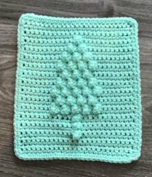 Tree Square Crochet Pattern - Baby Blanket Squares Washcloth Facecloth