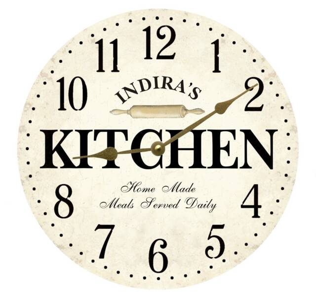 Personalized Kitchen Wall Clock - White Clock - image 1