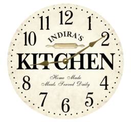Personalized Kitchen Wall Clock - White Clock