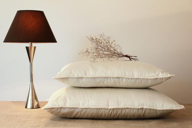 Organic Wool Queen Pillow Handmade + Foam Core, 1Pc. - Us Duty Paid - image 1