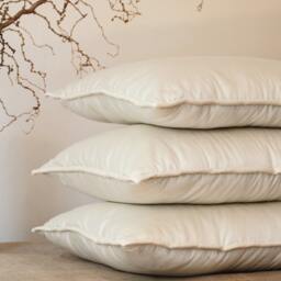 Organic Wool Queen Pillow Handmade + Foam Core, 1Pc. - Us Duty Paid - thumbnail 2