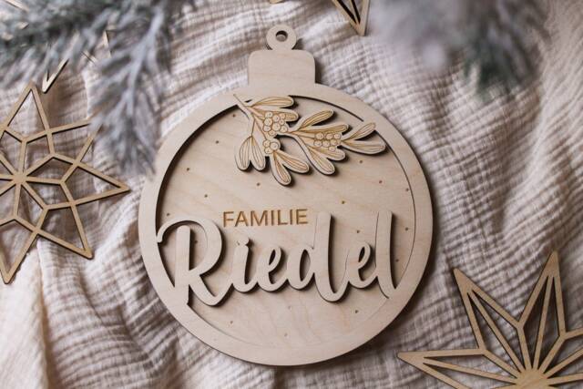Personalized Christmas Ball, Decorations, Wooden Pendant, Tree Gifts For Children - image 1
