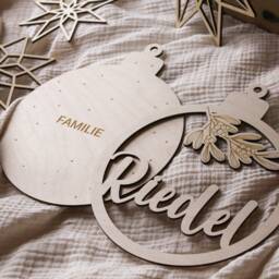 Personalized Christmas Ball, Decorations, Wooden Pendant, Tree Gifts For Children - thumbnail 4