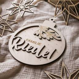 Personalized Christmas Ball, Decorations, Wooden Pendant, Tree Gifts For Children - thumbnail 3
