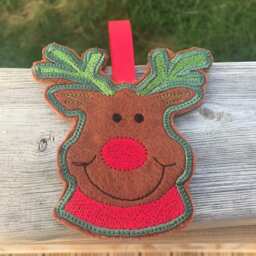 Rudolph Christmas Decoration, Reindeer, Tree Personalised Decoration - thumbnail 3