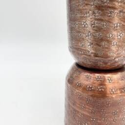 Handmade Copper Plant Pot Hammered Metal Planter - D7 & 8cm Options - thumbnail 3