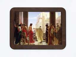 Ecce Homo Behold The Man Antonio Ciseri Jesus Christian Catholic Religious Classic Painting Wooden Framed Art Print - thumbnail 1
