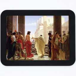 Ecce Homo Behold The Man Antonio Ciseri Jesus Christian Catholic Religious Classic Painting Wooden Framed Art Print - thumbnail 2