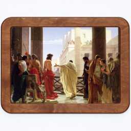 Ecce Homo Behold The Man Antonio Ciseri Jesus Christian Catholic Religious Classic Painting Wooden Framed Art Print - thumbnail 3