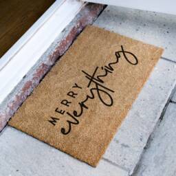 Merry Everything Christmas Doormat - Door Mat Holiday Season Housewarming Gift- Decor Welcome - thumbnail 2