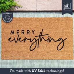 Merry Everything Christmas Doormat - Door Mat Holiday Season Housewarming Gift- Decor Welcome - thumbnail 1