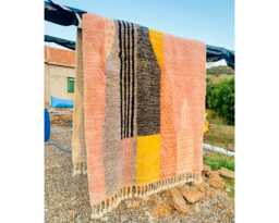 Colorful Moroccan Rug, Shag Berber Rug, Pink Custom Made Carpet, Large Area 9x12 Area Rugs - thumbnail 1