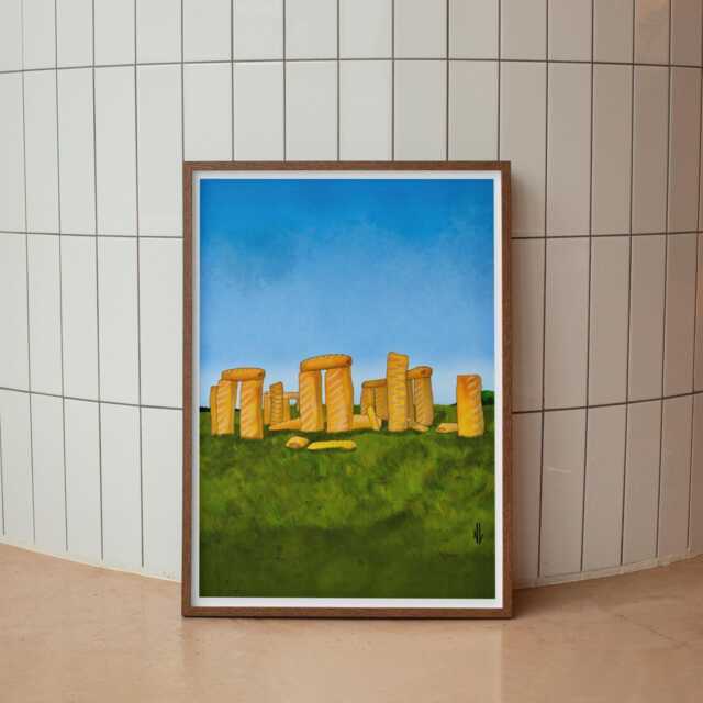 Sausage Roll Henge - Print - Frame Not Included - image 1