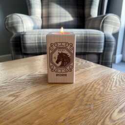 Chinese New Year 2026 - Medium Wooden Pillar Tea Light Holder - Of The Horse Lunar Gifts Gift - thumbnail 2