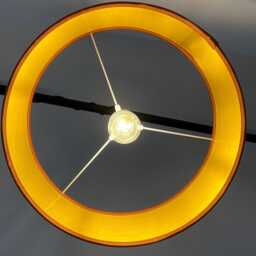 Slim Burnt Orange Velvet Ceiling Light Shade Gold Lined Extra Large Drum - thumbnail 3