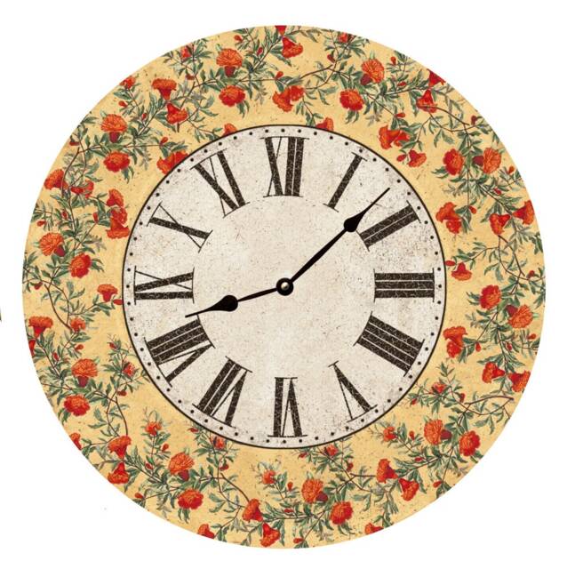 Bohemian Floral Clock - Handmade & Decorative - image 1