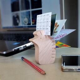 Hedgehog Wooden Desk Organizer Personalized Photo & Card Holder - thumbnail 3