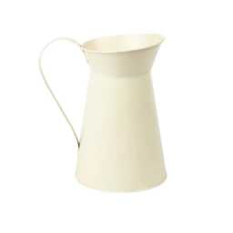 Matisse Matt Cream Tin Jug X 24cm - Stylish Artificial Flower Arrangement Vase Gift Craft - thumbnail 2