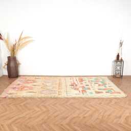 Vintage Boujaad Rug - Moroccan Handmade Wool Boho Berber Carpet 6x10 Ft - thumbnail 3