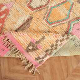 Vintage Boujaad Rug - Moroccan Handmade Wool Boho Berber Carpet 6x10 Ft - thumbnail 4