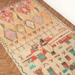 Vintage Boujaad Rug - Moroccan Handmade Wool Boho Berber Carpet 6x10 Ft - thumbnail 2