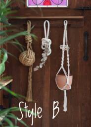 Cotton Macrame Plant Hanger//Bohemian Pot Holder//Hanging Planter//Plant Lover Gift